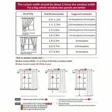 2片装棕色咖啡印花透光窗帘 - 杆袋式设计，方便悬挂，非常适合卧室、客厅、办公室和家居装饰。 - 彩色 - 查看 4