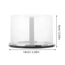 1pc Cubo de almacenamiento de gran capacidad para CD/DVD, soporte de plástico transparente vacío, organizador de almacenamiento de discos compactos DO3A - 1 pieza para 25 discos - Ver 11