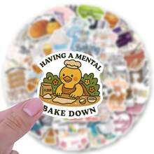 62 PCS Baking Stickers High-Quality And Beautiful Stickers For Scrapbook, Journaling, Laptop, Bumper, Skateboard, Water Bottles, Computer, Phone, Hard Hat, Car Stickers And Decals - Random Style - View 4