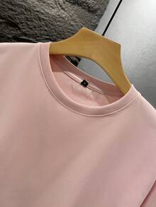 GRDR Men's Fashionable Loose Fit Short Sleeve T-Shirt | Exquisite Design | Summer Essential | Easy To Match | Showcase Your Style - Pink - View 6