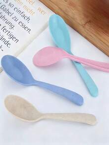 1/2/4 SetsTrendy Matte Striped Portable Cutlery Set - Reusable Spoon Fork With Storage Box, Camping Picnic Daily Kitchen Utensils, Lightweight Smooth Finish Utensils For Office Lunch, Back To School Supplies Christmas Gift Outdoor Party Essentials - Multicolor - View 10