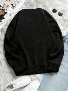 Customized Men's Round-Neck T-Shirt In Black With A Hood, Personalized Design. Includes A Couple's Embrace Photo. You Can Freely Add Photos, Text, And Music. It Can Be Given As A Gift To Your Lover, A Valentine's Day Present. - Black - View 3