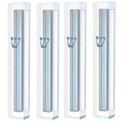 透明塑料立柱盒，带银色护胫，适用于 5.11 英寸/13 厘米立柱滚轮