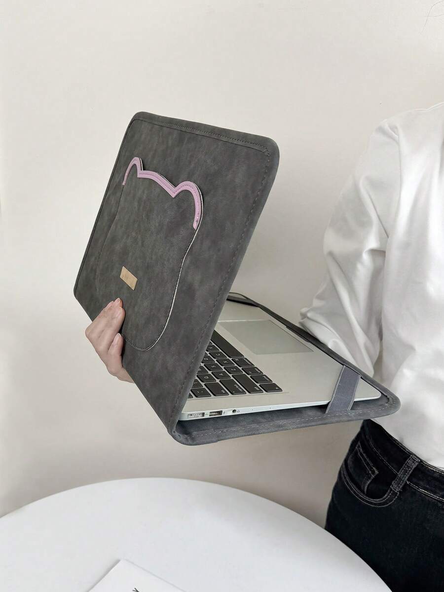 14/15,6 tums söt laptopfodral bärväska skyddande fodral - Grå - Visa 1