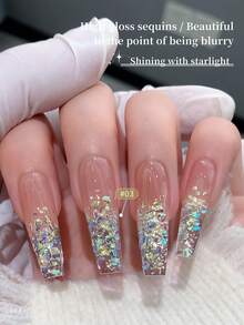 annies 5毫升微粒亮片闪粉凝胶指甲油，反光全息可卸半永久UV指甲油，女孩沙龙独家发售 - 彩色 - 查看 2