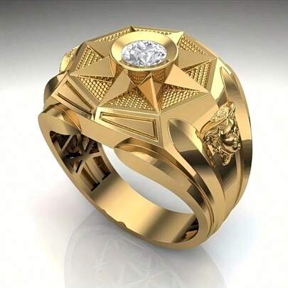 خاتم فاخر مخصص للرجال، حلقة زفاف مرصعة بزركونيا بيضاء، مجوهرات عصرية، مناسب للارتداء اليومي، هدية له في عيد الحب