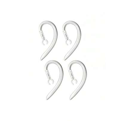 360° Rotatable Multi-Dimensional Adjustable Soft Silicone Universal Bluetooth Headphone Hook, Anti-Slip Sports Clip Replacement, Transparent