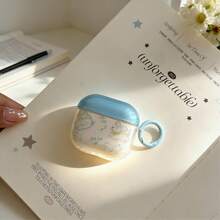 Korean Style Line Drawing Dog Design Transparent Earphone Case, Shockproof Protective Cover Compatible With Apple Bluetooth Earphones - Clear - View 3