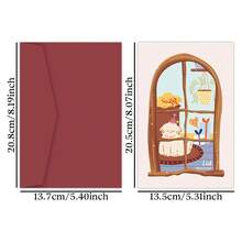 1pc Eid Mubarak Greeting Card - Cute Puppy Design, Ramadan Themed Paper Card With Envelope, Islamic Holiday Card For Eid Mubarak Celebrations, Ideal Gift For Family & Friends - Multicolor - View 6