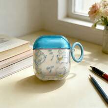 Korean Style Line Drawing Dog Design Transparent Earphone Case, Shockproof Protective Cover Compatible With Apple Bluetooth Earphones - Clear - View 4