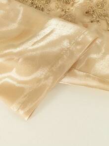 Women's Romantic Embroidered Patchwork Cardigan Top - Gold - View 6