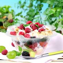 100/50/25个装多边形甜点杯/酸奶慕斯杯/水果刨冰杯/沙拉碗/冰淇淋碗/蘸酱碗，透明六边形，多用途塑料杯碗，可重复使用且可清洗，是生日派对、婚礼、户外聚会、校园活动、节日和日常使用的理想之选。 - 透明 - 查看 7