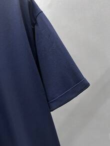 GRDR Men's Fashionable Printed Loose Short Sleeve T-Shirt | Exquisite Design | Summer Essential | Easy To Match | Showcase Your Style - Navy Blue - View 5