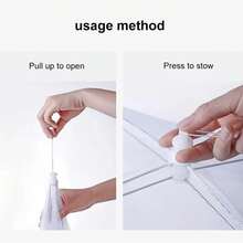 Cubierta de comida de malla plegable lavable, cubierta de mesas a prueba de insectos, cubiertas protectoras para platos, accesorios de almacenamiento para cocina del hogar 5HAC - BLANCO - Ver 3