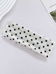 新款复古波点发带，时尚波点发饰，弹性瑜伽运动头巾时尚发带 - 彩色 - 查看 5