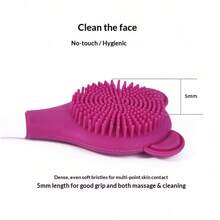 Silicone Brush Cosmetics Double Headed Double-Sided Face Wash Makeup Brush Easy To Clean Texture Delicate And Soft Skin Friendly Makeup Tool - Multicolor - View 6