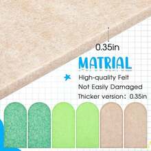 Jetec - Juego de 6 almohadillas para orejas de pared de fieltro para niños, anticolisiones, 3D, 15.75 x 7.87 x 0.35 pulgadas, panel de pared autoadhesivo para cabecero tapizado para autismo y sala de - Verde - Ver 3