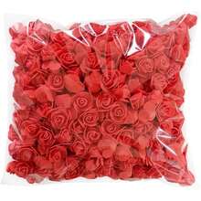 50/100/200/300/400/500个迷你泡沫玫瑰花头，人造花泡沫假花散装，适用于DIY工艺品、婚礼花束、婴儿派对、派对餐桌装饰、家居装饰、情人节礼物 - 紅色 - 查看 4