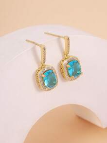 1 par de pendientes elegantes de gota de agua negra con borlas de cadena larga, diseño exclusivo de alta gama, adecuados para banquetes y fiestas - negro dorado - Ver 7