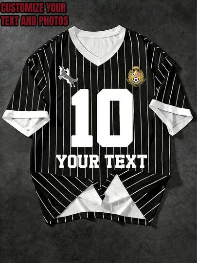 Unisex Custom Sport Jersey Personalized Text Pattern Casual Sports Wear