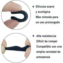 Timotech 20 Pares Retenedores de Lentes, Ganchos Silicona para Gafas, Sujetadores Antideslizantes con Caja, Agarres para Orejas, Retenedores  Lentes de Sol - / - Ver 5