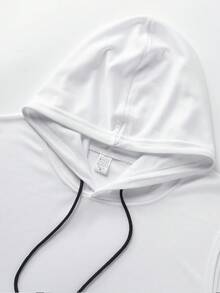 Men's Summer Street Style American Hooded Sleeveless Fitness Sports Tank Top - White - View 4