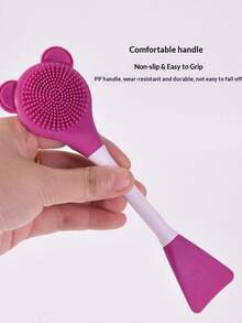 硅胶双头双面洁面化妆刷，易于清洁，质地细腻柔软，亲肤化妆工具 - 多色 - 查看 8