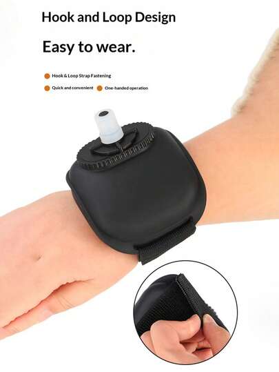 1pc Outdoor Sports Water Bottle, Portable Wrist Water Cup, Silicone Water Bottle, Suitable For Outings, Hiking, Fitness, Sports Hydration Equipment