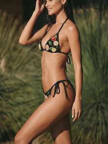 2026 Women's Beach Summer Swimsuit Set Random Print Spaghetti Strap Sexy Bikini , Summer Outfits - Nhiều màu - Xem 5