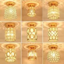 1 pieza Lámpara de techo de cristal mini, accesorio de iluminación de techo moderno y minimalista para pasillo, entrada y vestíbulo, cristal de lujo, bombilla no incluida - Varios - Ver 1