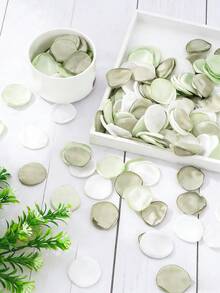 200片仿真玫瑰花瓣，婚礼丝绸质感花瓣，混合绿色花瓣，适用于DIY婚礼装饰、求婚篮、派对中心桌、走道、新娘送礼会、家居装饰、节日装饰 - 酪梨配色 - 查看 5