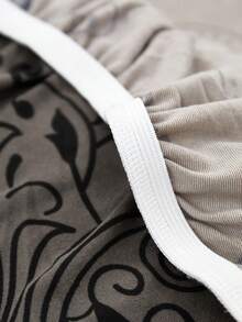 4/6/8 piezas Cubiertas de sillón reclinable/sofá con estampado floral, Fundas elásticas para sillón reclinable, Cubiertas de sofá, Adecuado para decoración de sala de estar y oficina - Gris - Ver 2