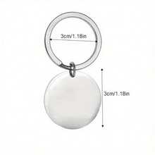 1pc Keychain Rings Couples Wife Husband Valentine's Day Keyring Birthday Girlfriend Wedding Anniversary Christmas - Silver01 - View 2