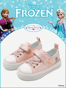 Disney 1 Pair Children's Sports Shoes, Including Princess, Anna Princess, And Arendelle Princess Sports Shoes, Suitable For Daily, Holiday Sports And Outdoor Wear. Comfortable, Non-Slip, Durable And Breathable Soles - Baby Pink - View 1