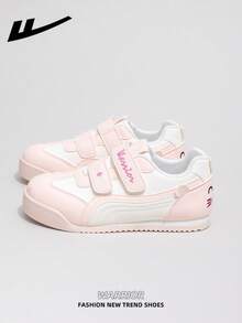 WARRIOR Women's Thick Sole Lace-Up Soft Bottom Casual Sneakers, Low-Top Flat Outdoor Shoes, Summer Commuter Shoes, Round Toe Low Heel Non-Slip Solid Color Elegant Soft Sole Shoes For Outings And Hiking, Suitable For Students Graduation Photos, Women's Low-Top PU Upper Sports Skateboard Shoes - Flour/Rice - View 1