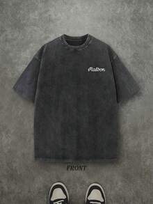 Retro Vintage Golf Masters Graphic T Shirts, (230g 100 Percent Cotton T-Shirt), Fashionable Vintage Washed Men's Cotton T-Shirt, A Perfect Surprise Gift For Family And Friends, Dropped Shoulder Design, Round Neck, Male And Female T-Shirt, Men's Summer T-Shirt, Holiday Gift, Ideal Present. - 黑色 - 查看 3