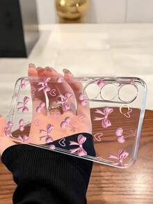 1个粉色爱心蝴蝶结软手机壳，兼容华为荣耀、摩托罗拉、三星Galaxy A04e/12/A13/A14/A34/A50/A52/A53/A54/S21/S22/S23/S24/S25/S25Ultra/S25FE/S26/S26 Plus/S26 Ultra/S26 Edge、6A/7A/8A、12T/13T/15T/15T Pro - 無色 - 查看 4