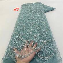 2026 High Quality Nigerian Embroidered French Mesh Lace Fabric With Sequins, Suitable For Wedding Party Garment Sewing - A - View 4
