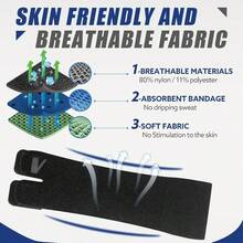 2PCS Finger Splints No Metal Support Lightweight OK Cloth Finger Sleeves Daily Sports Use, Adjustable Compression Wraps U2013 Double - Finger Design U2013 - Medium + Double - View 4