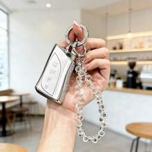 [ Side Diamonds ] 4 Buttons TPU Car Key Case Cover Shell Fob For Lexus ES200 / ES250 / ES300h / ES350 RX300 / RX350 / RX450h NX260 / NX350 / NX350h UX200 / UX250h IS300 / IS350 RC300 / RC350 LS500 / LS500h GX460 TX - Style 16 - View 9