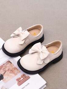 1 đôi giày lười da nữ, đế dày, đế mềm, chống trơn trượt, mũi tròn, kiểu dáng retro, phù hợp cho trẻ em và thanh thiếu niên, phong cách thường ngày, thoáng khí, thích hợp cho mùa xuân, hè, thu. - Màu be - Xem 7