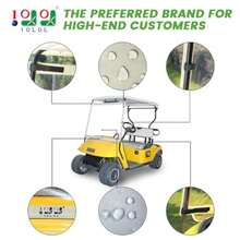 10L0L Golf Cart Windshield Compatible with EZGO TXT Gas and Electric Models Lightweight EZGO TXT Windshield Foldable Windproof Waterproof - Claro - Ver 3