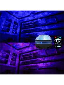 1pc USB Ripple Projection Lamp, 7 Color Changing, Suitable For Bedroom, Adult Game Room, Home Theater, Room Decor, Valentine's Day Gift, Camping, Wedding Decoration Gifts Birthday Graduation Christmas Decorations Home Christmas Gifts Christmas Decor - Multicolor - View 5