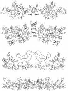 Floral Bird Cat Pattern DIY Embroidery Kit With Thread & Needle Pre-Printed Self-Adhesive Water-Soluble Non-Woven Stabilizer Stickers - 2ST-b - View 10