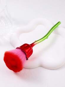 1/2支装专业玫瑰形指甲除尘刷，超柔软尼龙蓬松刷毛指甲清洁工具，多功能玫瑰指甲刷，指甲配件工具除尘刷 - 彩色 - 查看 13