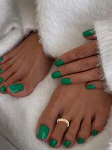 FOREVER QUEEN 1件925纯银雏菊和夏威夷叶子可调节脚趾戒指，女士和女孩时尚饰品 - 腳趾戒指 - 查看 7