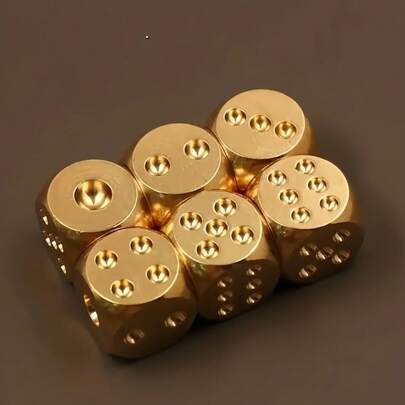Three-Piece Set Of Electroplated Gold And Silver Six-Sided Dice Set, Great For Tabletop Games, Holiday Party KTV Entertainment Game Props