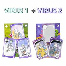 Trò chơi cờ bàn chiến lược chủ đề virus - Trò chơi thẻ bài tương tác cao và thú vị, phù hợp cho 2-6 người chơi, hoàn hảo cho các buổi tiệc tùng, họp mặt gia đình và quà tặng Giáng sinh | Thời gian chơi nhanh 30 phút - Nhiều màu - Xem 18