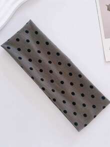 新款复古波点发带，时尚波点发饰，弹性瑜伽运动头巾时尚发带 - 彩色 - 查看 7