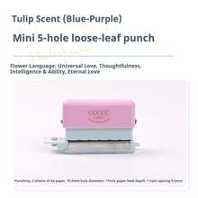 1pc 5-Hole MINI Cute DIY Punch, A5/B5/A4 Can Use, Infinite Creativity, Compact And Easy To Carry, Machine Can Hold Pendants, For Planner, Crafting, Journaling, Replacement Inner Pages - Mini 5-hole - View 16